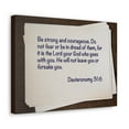 thumbnail image 2 of Scripture Walls Strong And Courageous Deuteronomy 31:6 Bible Verse Canvas Christian Wall Art Bible Verse Print Ready To Hang Unframed, 2 of 18