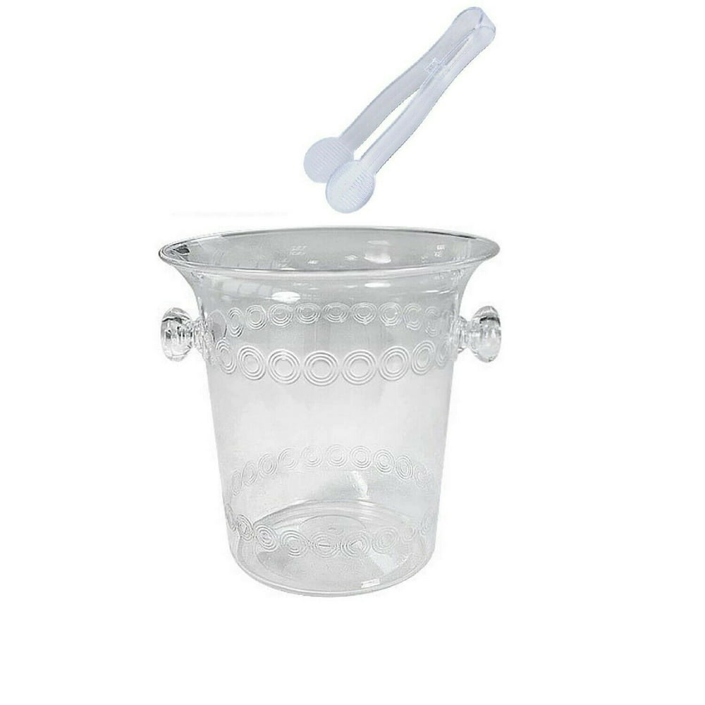 Clear Plastic Acrylic Ice Bucket Bottle Cooler Champagne 4qt Bar Party
