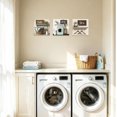 thumbnail image 2 of CCWACPP Laundry Room Decor Wall Art Beige Laundry Sign Picture Canvas Farmhouse Wash Dry Fold Painting Rustic Bathroom Hotel Decor Framed (24.00" x 24.00" x 3PCS), 2 of 5