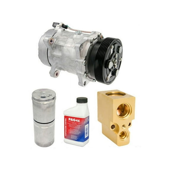 A/C Compressor Kit - with Compressor, Accumulator, Expansion Device, , and O-Rings - Compatible with 1998 - 2006, 2008 - 2010 Volkswagen Beetle 1999 2000 2001 2002 2003 2004 2005 2009