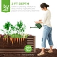 thumbnail image 4 of Best Choice Products 6x3x2ft Outdoor Metal Raised Garden Bed for Vegetables Flowers Herbs - Dark Brown Wood Grain, 4 of 8
