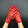 thumbnail image 6 of Milue Sequin Gloves Women Performance Gloves Glitter Gloves Banquet Gloves Prom Gloves, 6 of 20