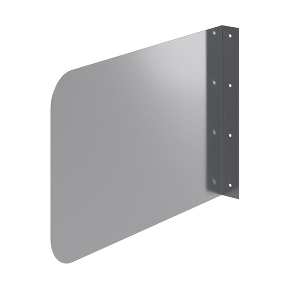 18 in. x 12 in. Wall Mount Stainless Steel Splash Guard – 16-Gauge 304 Stainless Steel