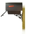 thumbnail image 2 of Special Lite Products TC-FLO-FS-2014-BLK Savannah Curbside Mailbox with Newspaper Tube & Floral Front Single Mailbox Mounting Bracket - Black, 2 of 4