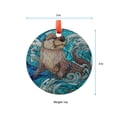 thumbnail image 5 of Swimming Otter Ornament Suncatcher, Otter and Flowers Window Hanging, Ocean Animal Lover Home Decoration, Indoor Decor, 2025, Holiday Decoration, 2025, Festive Home Accent,, 5 of 5
