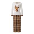 thumbnail image 3 of AIGUR Christmas Family Pajamas Matching Set Long Sleeve Elk Print Tops and Plaid Pants Sleepwear, 3 of 8