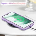thumbnail image 5 of for Samsung Galaxy S22 Plus 5G Case 6.6",Cute Curly Wave Case with Star Glitter,Clear Shiny Bling Soft TPU Shockproof Phone Protecive Case for Women Girls-Purple, 5 of 18