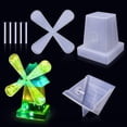 thumbnail image 3 of Molde de Pegamento de Cristal Molde de de Viento Giratorio Decoración de Mesa Molde de Vela, 3 of 5