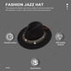thumbnail image 2 of 1 sombrero de jazz de estilo étnico práctico, sombrero de lana de estilo étnico, sombrero de jazz retro., 2 of 7