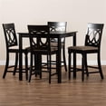 thumbnail image 3 of Baxton Studio Verina Sand Upholstered Espresso Wood 5-piece Pub Set, 3 of 8