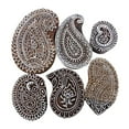 thumbnail image 4 of Lot Of 6 Pcs Hand Carved Paisley Printing Block Pottery Stamp Border Woodblock, 4 of 4