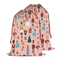 thumbnail image 2 of Christmas Bags Drawstring,Pink Christmas Nutcracker Pattern Large Xmas Christmas Gift Bags,Reusable for Xmas and New Year Party Favors and Supplies,27.6" X 19.7", 2 of 6
