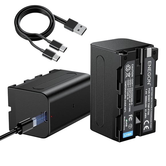 Baterías de Repuesto ENEOGN USB-C de 5600mAh Compatibles con Sony para Cámara
