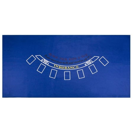 Felt Blackjack Table - Brybelly Blackjack Blue Casino Gaming Table Felt Layout, 36