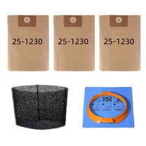 High-Efficiency Disposable Bag 3-Pack, Foam Filter, Cloth Filter & Clamp,Fits Hyper Tough 3 Gallon Vacuum (AT18203P-3B) and 4 Gallon Vacuum (AT18306-4B)