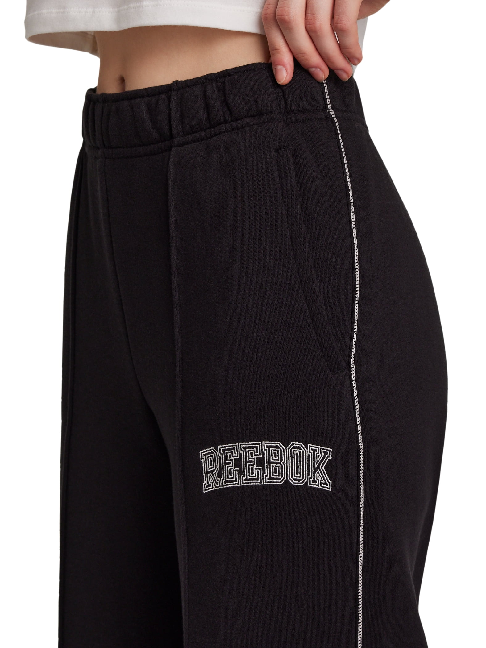 Reebok Women's Game Day Fleece Contrast Stitch Wide Leg Pant, Sizes XS-4X