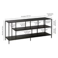 thumbnail image 5 of Evelyn&Zoe Winthrop Rectangular TV Stand with Metal Shelves for TV's up to 60" in Blackened Bronze, 5 of 7