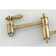 thumbnail image 3 of Kingston Brass KS3103BAL Heirloom Wall Mount Pot Filler Kitchen Faucet, Antique Brass, 3 of 5