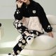thumbnail image 5 of Conjunto de pijama de franela gruesa para Mujer, ropa de dormir de terciopelo con estampado de Panda y lunares, ropa de casa Kawaii, para invierno, 5 of 5