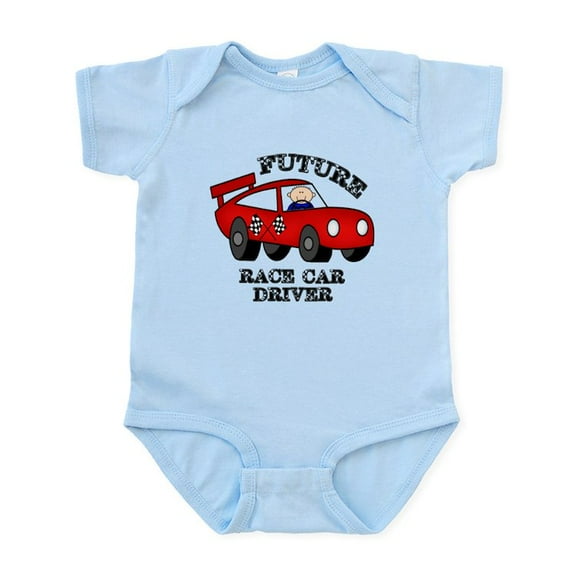 CafePress - Future Race Car Driver Cute Baby Boy Bodysuit - Baby Light Bodysuit, Size Newborn - 24 Months