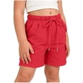thumbnail image 4 of Atogsazn Kids Boys Summer Cargo Shorts Casual Athletic Wide Leg Short Pants with Pocket Outdoor Outfits Red 4-5 Years Fashion, 4 of 8