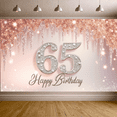 thumbnail image 6 of Elegant Design Birthday Banner Decorative Pattern 65th Celebration for Milestone Event Party Decoration Indoor Use, 6 of 9