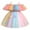 Rainbow Flower, variant on IBTOM CASTLE Toddler Baby Girls Birthday Party Dress Butterfly Embroidery Princess Tulle Tutu Wedding Pageant Evening Prom Ball Gown 2-3 Years Rainbow Flower