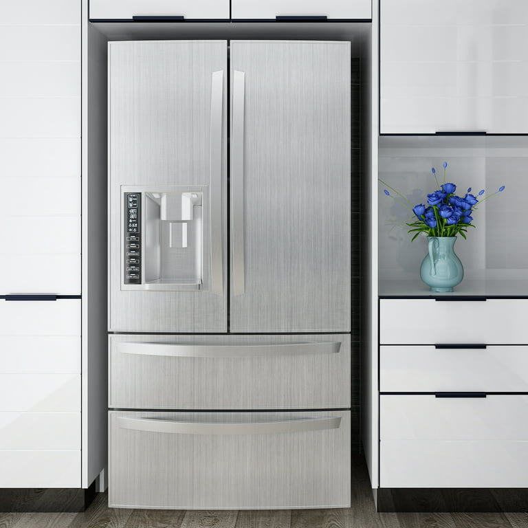 197x 24 Stainless Steel Contact Paper Silver Peel Stick Wallpaper Fridge  Covers B851 - Refrigerators & Freezers - Los Angeles, California, Facebook  Marketplace