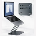 thumbnail image 4 of Seitruly Soporte plegable para ordenador portátil, ángulo ajustable, estable y duradero, de acero al carbono Juegos de teclado y mouse para computadora, 4 of 6