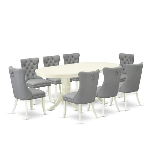 East West Furniture 9 Piece Dining Set