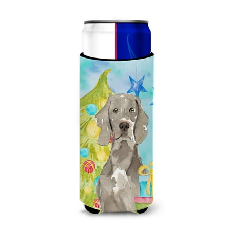Christmas Tree Weimaraner Michelob Ultra Hugger for slim cans