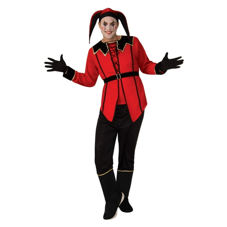 Court Jester X Large Adult Costume Party One Size Male Red Fancy Dress Book Week Halloween Walmart