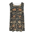 thumbnail image 5 of Homenesgenics Tank Tops for Women Plus Size Summer Floral Printed T-Shirt Home & Leisure Round Neck Tank Top,Sleeveless Tunic Tops Brown XXXXL, 5 of 7