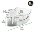thumbnail image 2 of Papelera de almacenamiento mDesign Lazy Susan Cabinet Kitchen, gris ahumado, 2 of 6