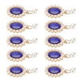 thumbnail image 4 of 10 broches de diamantes de imitación, corona de seis pétalos, broche de perlas de ópalo, alfileres para ropa, zapatos, bolsos, accesorios para el cabello, decoración, 2,3x4,5 cm, perla de ópalo azul, 4 of 5