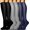 Black Gray Blue, variant on 6 Pairs Copper Compression Socks for Women & Men Circulation 15-20 mmhg - Better Blood Flow, Swelling, Best Support for Medical, Running, Nursing