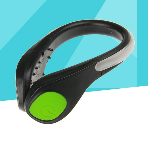 LEORX 1Pack Clip On Lights for Runners Plastic Green Night Visibility for Evening Walks