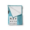 thumbnail image 2 of Eye Chart Soft Flannel Fleece Throw Blanket, Male Doctor Holding Glasses with an Eye Chart on the Background, Cozy Plush for Indoor and Outdoor Use, 50" x 70", Sea Blue and Multicolor, by Ambesonne, 2 of 5