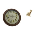 thumbnail image 4 of Reloj de pared con forma de pájaro cantor, despertador decorativo, figurita de gato, escultura artística, adorno de cerámica para el hogar, ideal para, 4 of 7