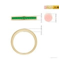 thumbnail image 4 of ANGARA Natural Channel Set Square Emerald Half Eternity Ring in 14K Yellow Gold for Women (Size-1.8mm) | May Birthstone, Birthday, Anniversary, Jewelry Gift for Women | Natural Emerald Ring, 4 of 10