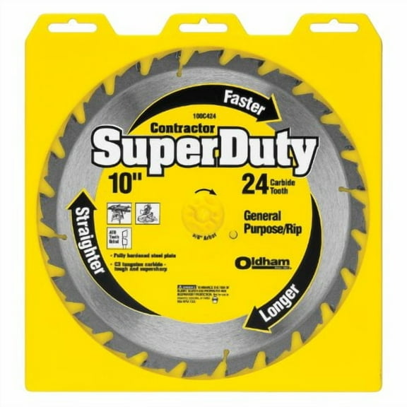 Oldham 100C424 Superduty General Purpose Carbide Blade, 10" x 24T