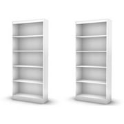 South Shore Smart Basics 5-Shelf Bookcase Value Bundle, Multiple Finishes (Mix and Match)