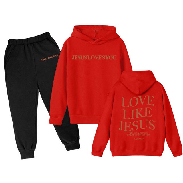 Zecgelong Ensemble Chandail à Capuche pour Enfants, Imprimé Populaire, Manches Longues, Hiver, Filles