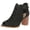 Black, variant on Summer Peep Toe Heels Sandals for Women Block Chunky Heeled Sandals Ladies Cutout Dress Shoes with Back Zipper Ankle Booties