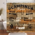 thumbnail image 2 of Rustic Farmhouse Camper RV Shower Curtain, Farmhouse Rustic Cabin Rules Shower Curtain for Trailer, Vintage Camping Outdoor Retro Rustic Wooden Fabric Stall Shower Curtain Set with Hooks, 47X64IN, 2 of 4