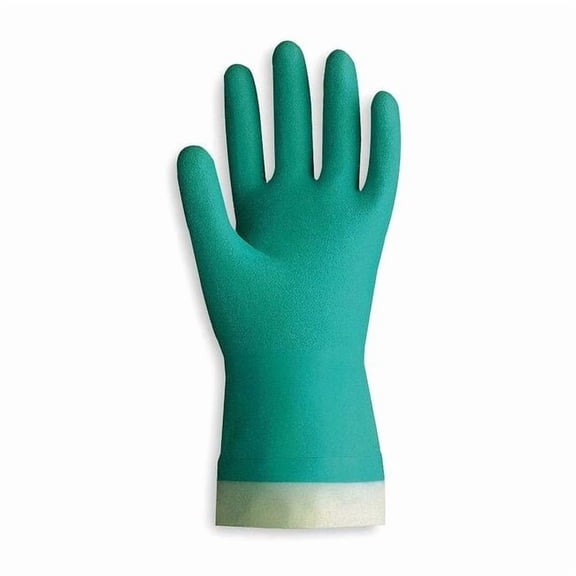 Showa Chemical Resistant Gloves, Nitrile, Gauntlet, Green, S, 1 PR 730-07-V