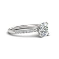 thumbnail image 2 of 2.00 Carat TW Women's Moissanite and Natural Diamond Solitaire Engagment Ring in 10k White Gold (Size 7), 2 of 4