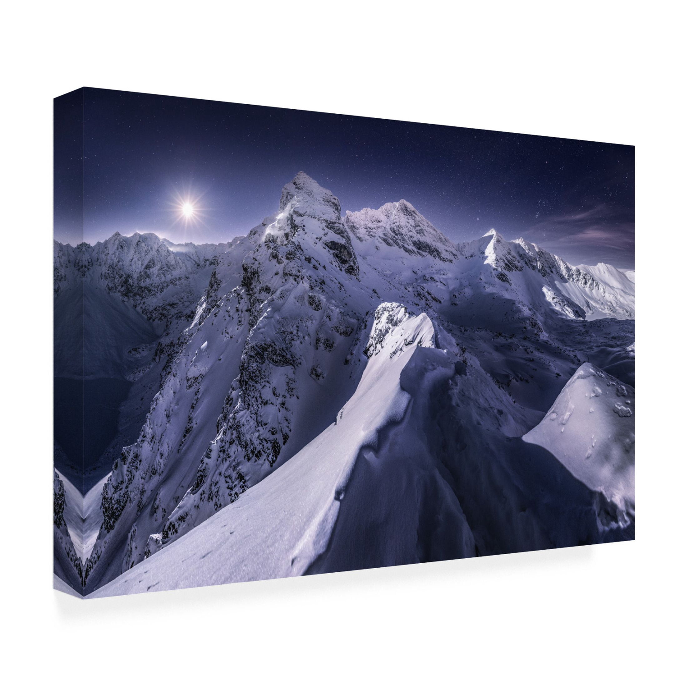 Trademark Fine Art Karol Nienartowicz  Koscielec in the Night Canvas Wall Art