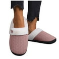 thumbnail image 6 of Povozer Women's Indoor Bedroom Slipper with Memory Foam, Wool-Like House Shoe with Anti-Skid Rubber Sole for Ladies(Light Pink,6.5), 6 of 6