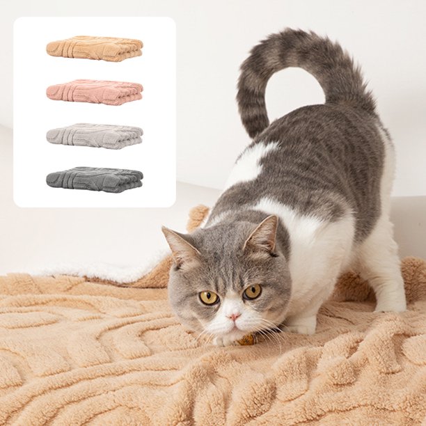 Manta gruesa para mascotas, almohadilla cálida, tela suave, para gatos y perros, funda para otoño e invierno, cómoda y acogedora, funda para cama de mascotas. Blahzhy